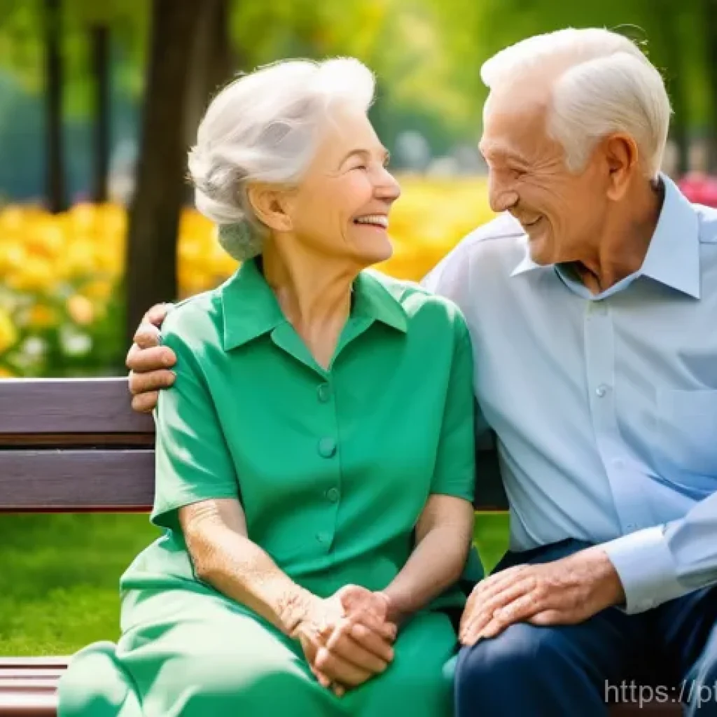 보험계리사와 고령자 보험 설계 - **Prompt:** A serene and joyful elderly couple in their 70s, looking content and secure. The woman w...