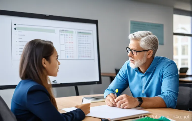 보험계리사와 리더십 개발 사례 - **Strategic Actuarial Leadership in Action:** A confident female actuary leader, in her late 30s, st...