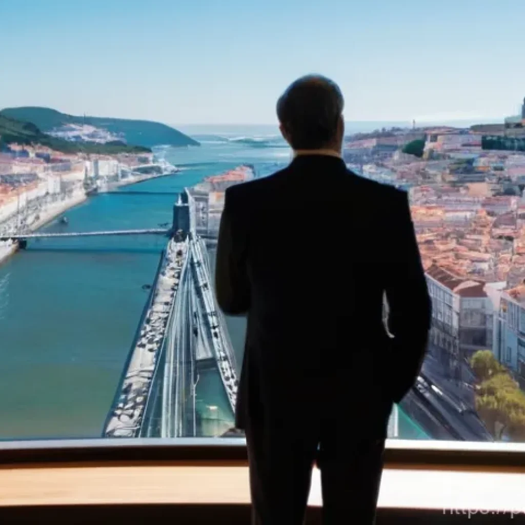 보험계리사와 금융 시장 동향 분석 - **Prompt:** "A highly intelligent Portuguese actuary, appearing as a subtle 'invisible guardian,' in...