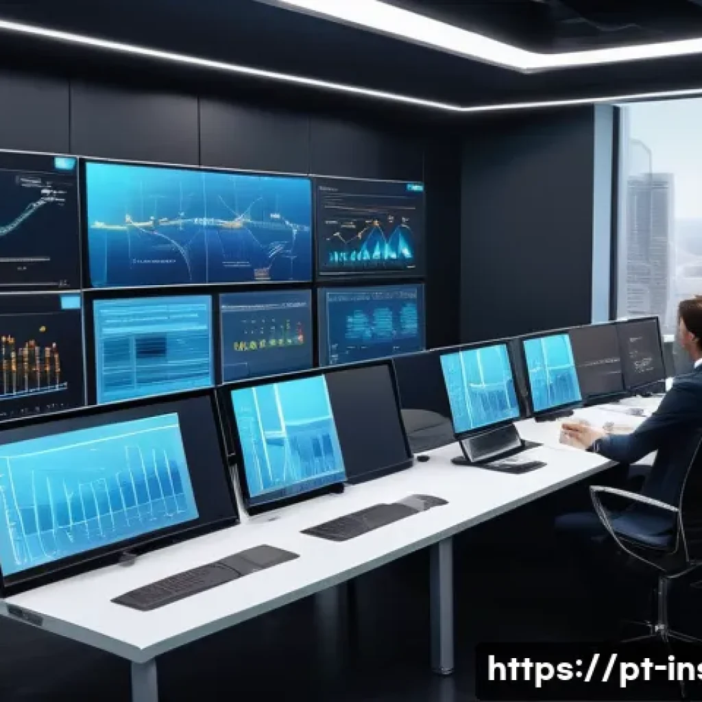 보험계리사와 보험 통계학 - A modern insurance analyst office scene showing a diverse team of professionals working with multipl...