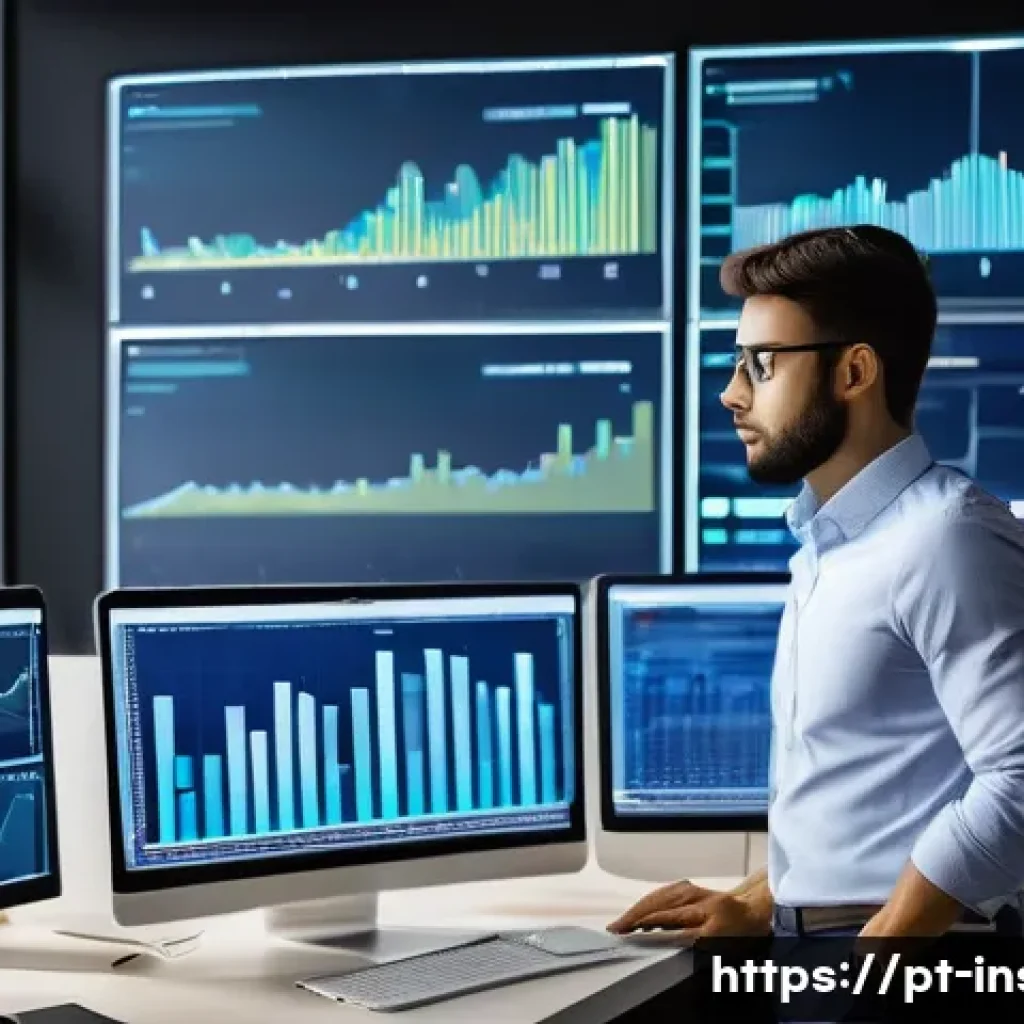 보험계리사와 실습 케이스 분석 - A professional actuary in a modern Brazilian insurance office, analyzing complex data on multiple co...
